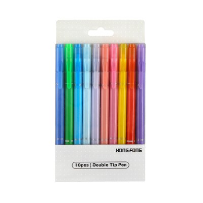 Plastic Hard Boxes Pack 12 color dual tip marker pens, art water color pen set