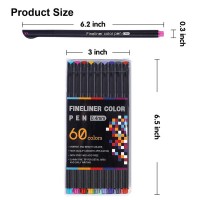 60pcs Colorful Neutral Maker Pen Fineliner Pens For School Office Pen Set Kawaii Ink Pen Art Supplies Cute