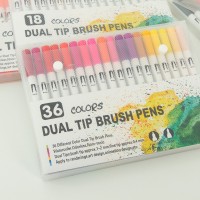 36 Colors Art Marker Pen Set,Dual Brush Pen With Fineliner