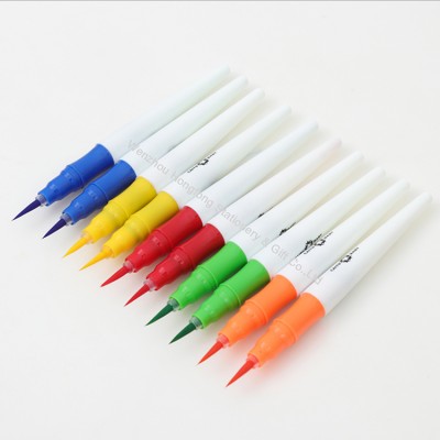 Real soft watercolor brush tip marker pen set with custom logo