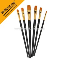 Watercolor Gouache Paint Brushes Different Shape Flat shape Tip Nylon Hair Painting Brush Set Art Supplies